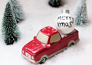 Christmas Red Car 