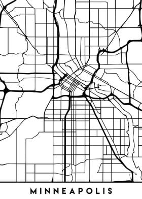 Minneapolis Map Minnesota