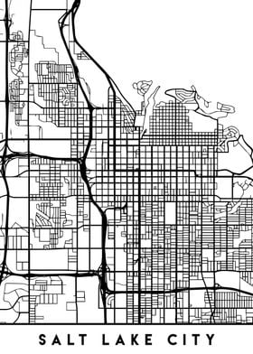 Salt Lake City Map Utah