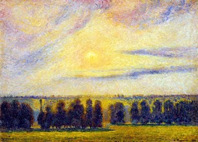 Pissarro Sunset at Eragny