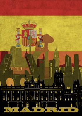 madrid city flag