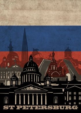 st petersburg city flag