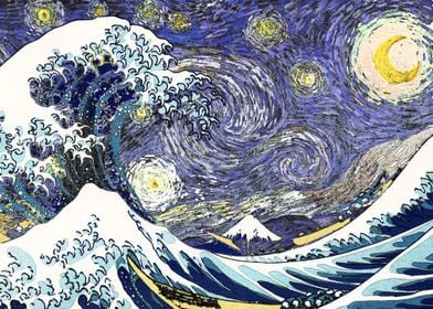 Great wave starry night 