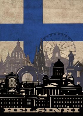 helsinki city flag