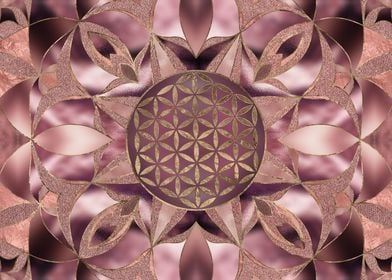 Flower of Life Rose Gold