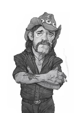 Lemmy sketch portrait