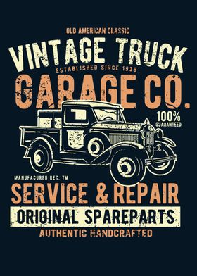 Vintage truck garage