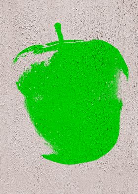 Green Graffiti Apple 01