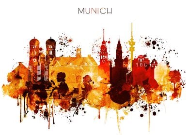 Munich Germany Skyline