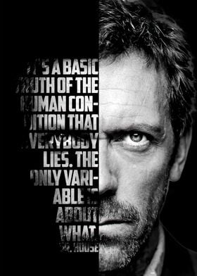 Dr House Quote Mini Poster 13"x19" 