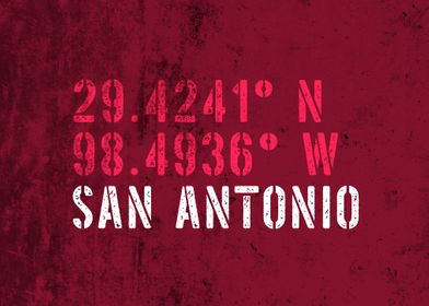 San Antonio Coordinates