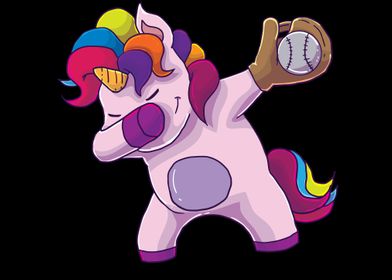 Dabbing Unicorn Baseball