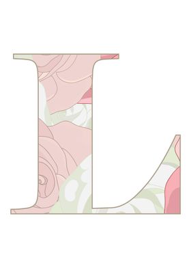 floral letter L
