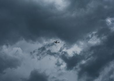 Flying into the storm