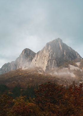 Foggy mountains