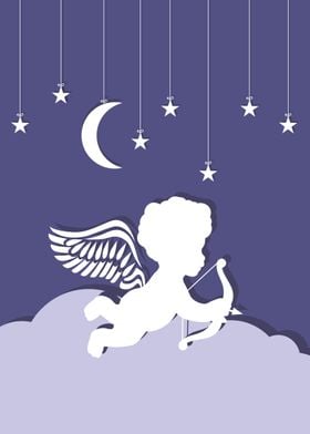 cupid moon and stars