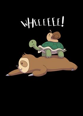 Sloth Turtle Snail