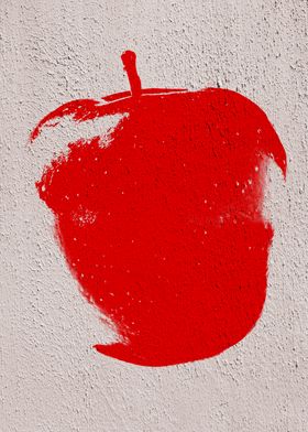 Red Graffiti Apple 01