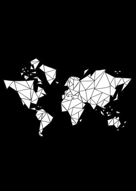 world map black