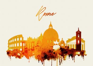 Rome Italy Skyline 