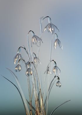 Glass snowdrops