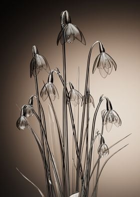 Glass snowdrops