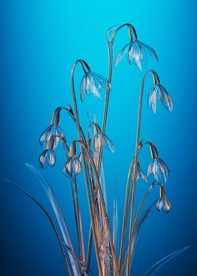 Glass snowdrops