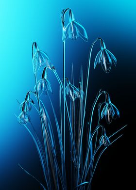 Glass snowdrops