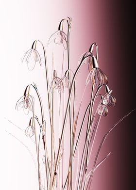 Glass snowdrops