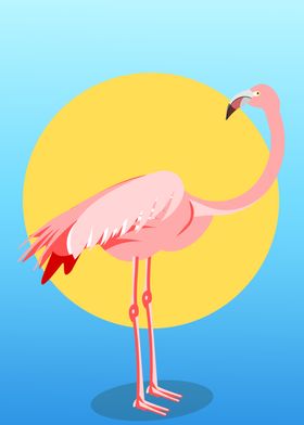 Cute Punk Flamingo