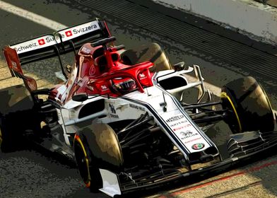 Kimi Raikkonen in the pits
