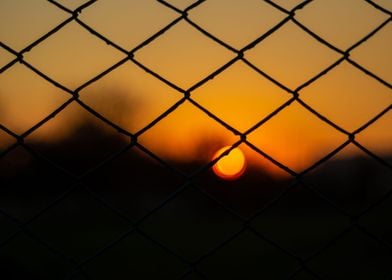 Orange evening sky