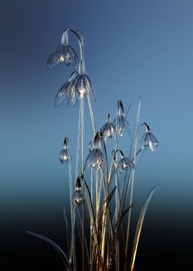 Glass snowdrops