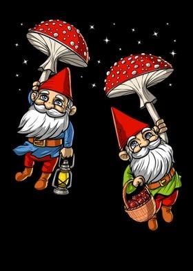 Forest Mushrooms Gnomes