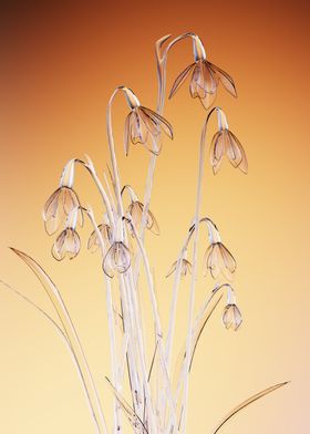 Glass snowdrops