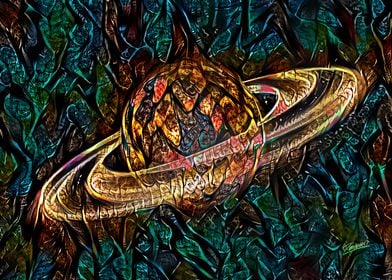 Saturn Spiral Universe Art