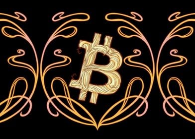 Art Nouveau Bitcoin Logo