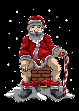 Santa Poops In Chimney