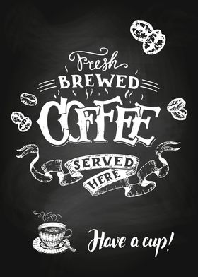 Coffee blackboard