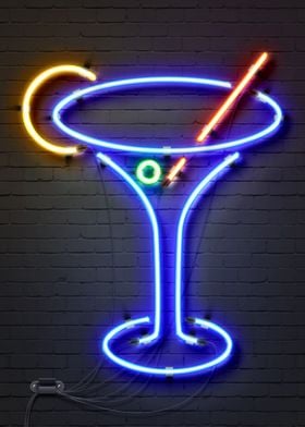 Cocktail neon sign