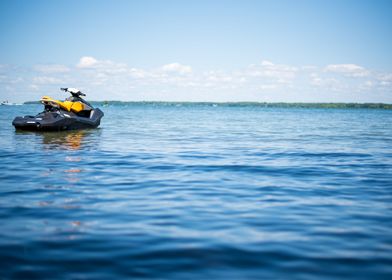 Water scooter on a lake