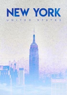 Blue New York vintage