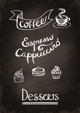 Coffee blackboard