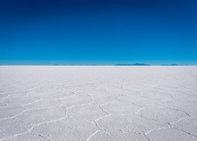 Hexagons on salt lake