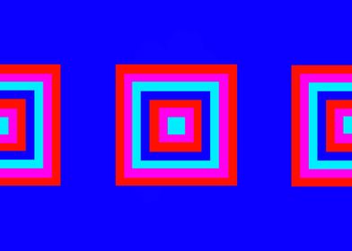 Three Squares on Blue