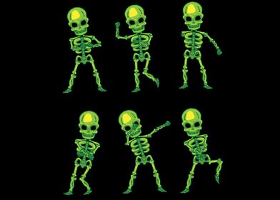 Green Dancing Skeletons