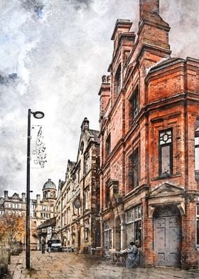 Manchester city watercolor