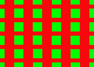 Green Squares on Red