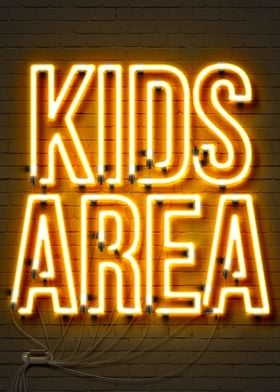 Kids Area neon sign