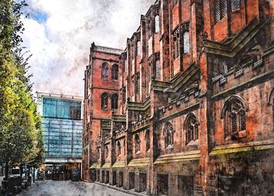 Manchester city watercolor